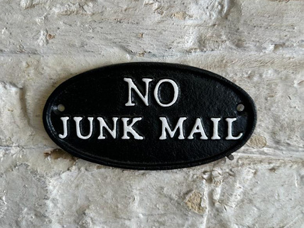 No junk mail sign